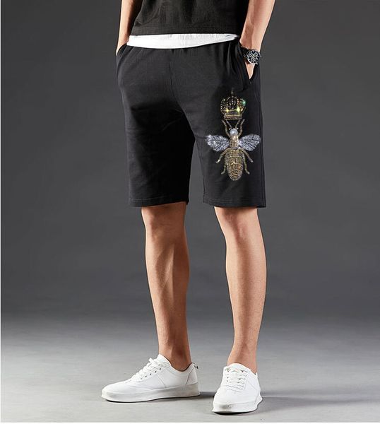 

men joggers short pants fitness beach shorts a6zf, White;black
