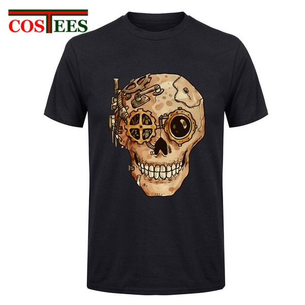 

horrible hand painted steampunk cranium skull designer creative print swag casual fitness punk style tee sweatshirt hoodie men t shirt