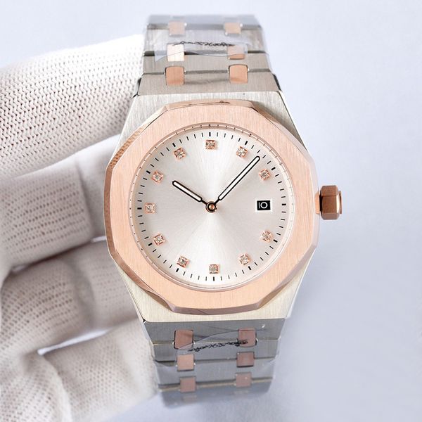 

classic mens watch automatic mechanical wristwatch 42mm fashion business wristwatches montre de luxe watches for men, Slivery;brown