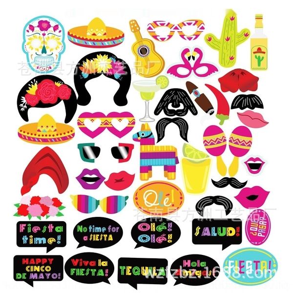 

6mb1f mexican day of festival dead p and the party props modeling mexican day of festival dead p and mask props the party mask modeli