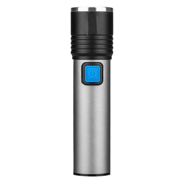 

led mini flashlight t6 chip portable torch outdoor waterproof built in battery usb rechargeable hiking fishing camping light bbyspz