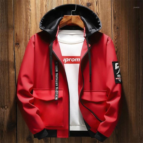 

2019 spring and autumn new men's solid color hooded large size jacket fashion classic men's loose jacket 5xl 6xl 7xl 8xl1, Black;brown