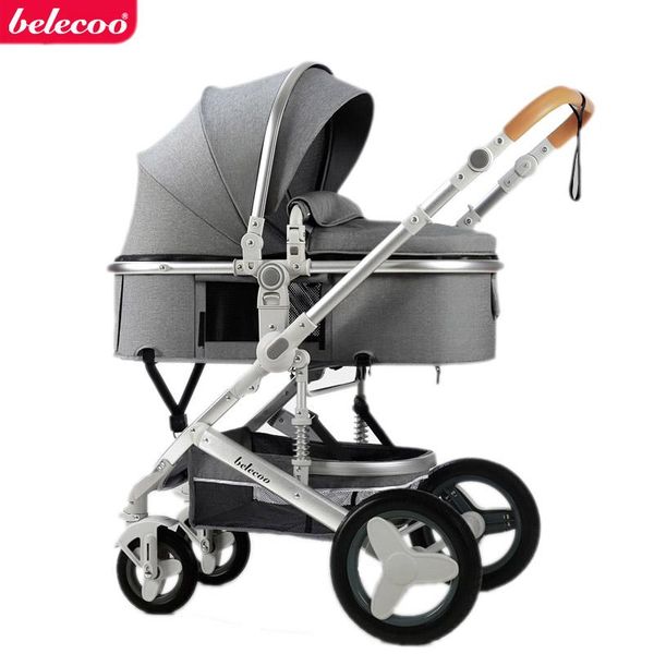 

belecoo baby stroller can sit, recline, light, two-way high landscape folding absorber newborn stroller