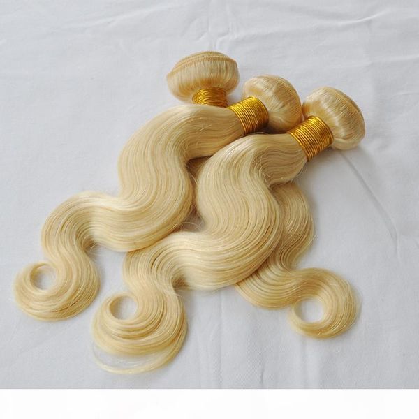 

brazilian body wave blonde hair 613 bundles bleached 10-28 inch 100% color 613 human hair blonde weave non remy hair extensionl, Black