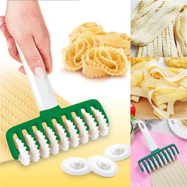 

baking & pastry tools noodles cutter kitchen multi function roller dough plastic manual knife pasta instant maker tool