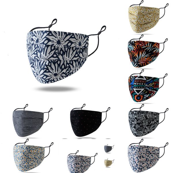

dhl shipping thin print floral cotton washable reusable protection mouth cover anti dust masks fashion flowers dustproof ogfcu, Black