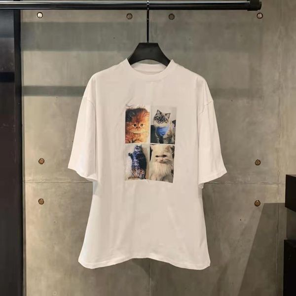 

21ss early spring animal design short sleeve tee men women high street fashion short sleeves t-shirts summer breathable tee zdlb0108, White;black