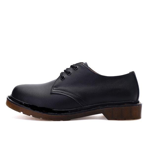 

men shoes leather lady size men size couple shoes casual leather shoes, Black