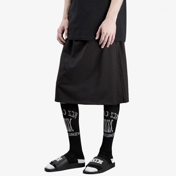 

new men's clothing casual fashion irregularly looser waist five points skirt pants plus size costumes 27-441, Black