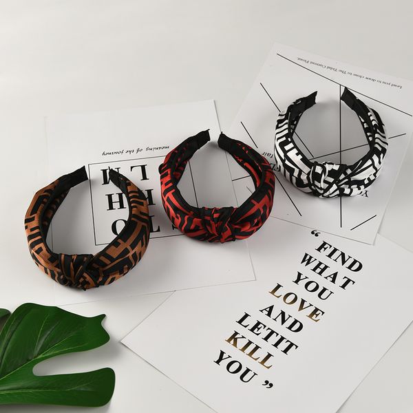 

широкая английская буква оголовье волос обруч для волос для женщин мода верхняя завязка волос мягкая мягкая ткань голова носить эластичные с, Silver