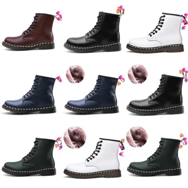 

warm winter wgg women snow boots five colors round toe 5 cm plush shoes chunky heels student girl short ankle boot#7983222, Black