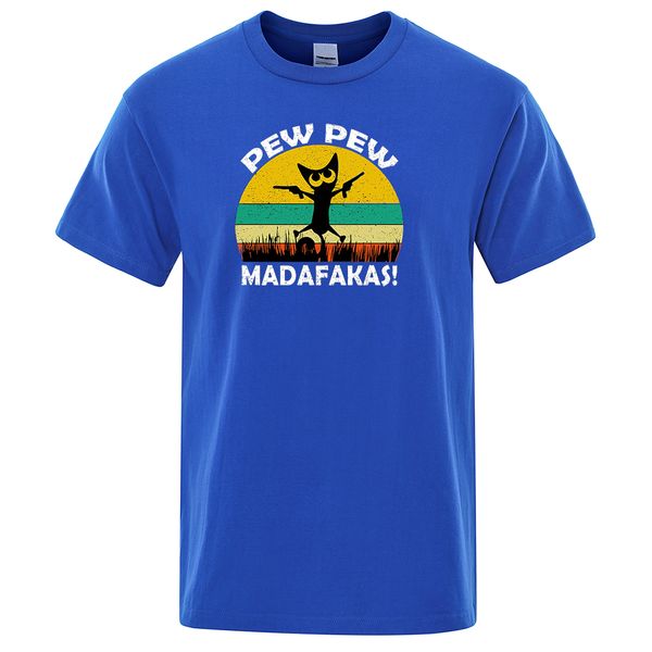 

pew pew madafakas tshirt harajuku black novelty funny cat vintage short sleeve cool summer sport hooded sweatshirt hoodie men t shirt