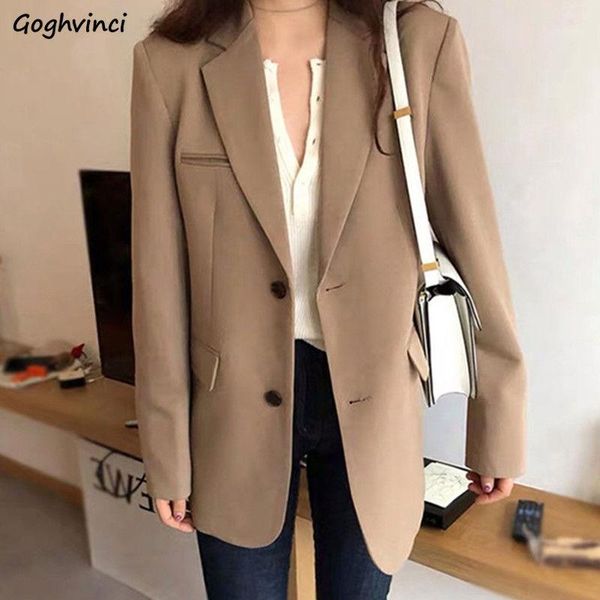 

blazers women solid color temperament office ladies simple coat outwear for womens vintage korean style slim-fit comfortable new1, White;black