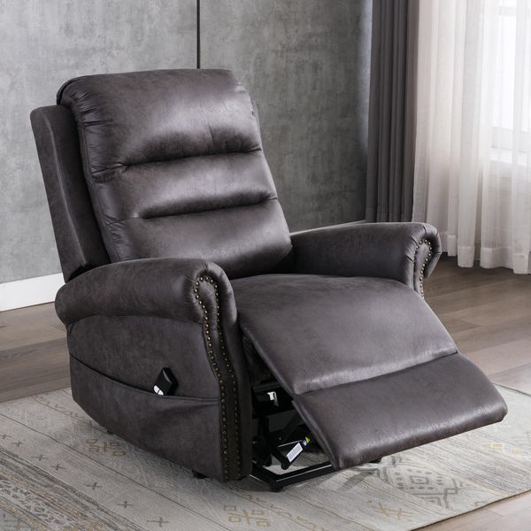 

us stock electric power lift recliner chair for elderly classic single sofa reclining chair with nailhead trim w50123868