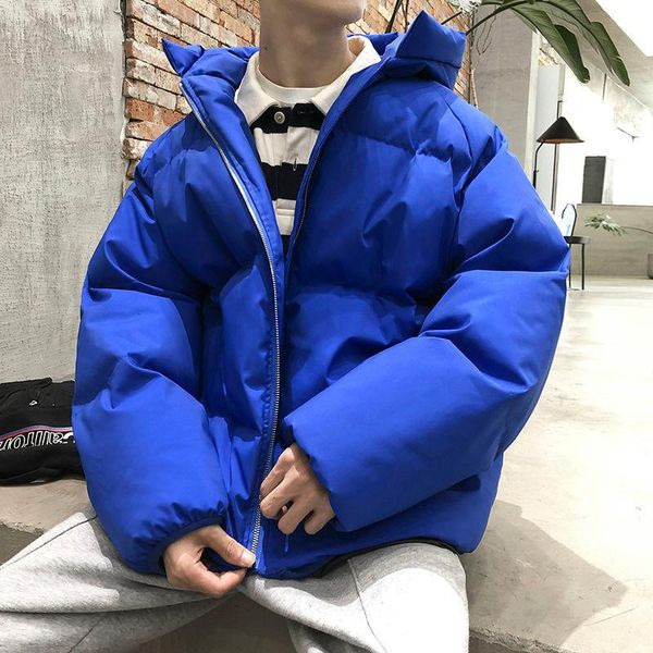 

men's down & parkas 2021 winter warm korean man thicken casual jackets coats printed men oversized outwear jacket, Black