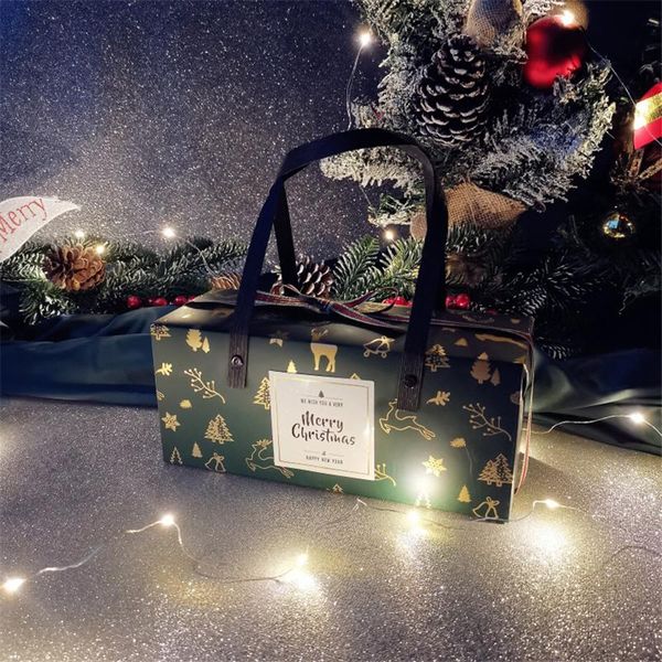 

stobag 5шт лот красный зеленый рождество ручка box party event gift печенье торт упаковка для дома празднуйте child favor jllgnp garden_ligh