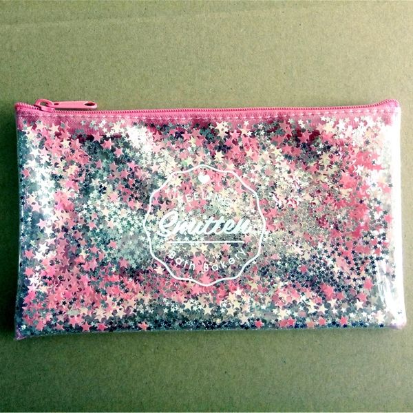 

juzqp star new fashion pen hand cosmetic shiny girlsheart 2019 quicksand cosmetic bag double-sided hand wash bag tvuve