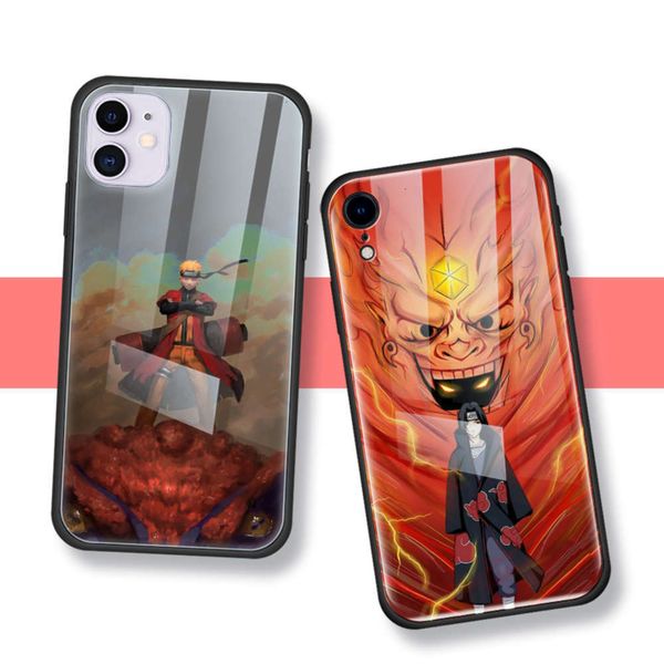 

uzumaki naruto anime phone case for vip x 11 12 cover ; tempered glass hard plastic mobile casevfe1