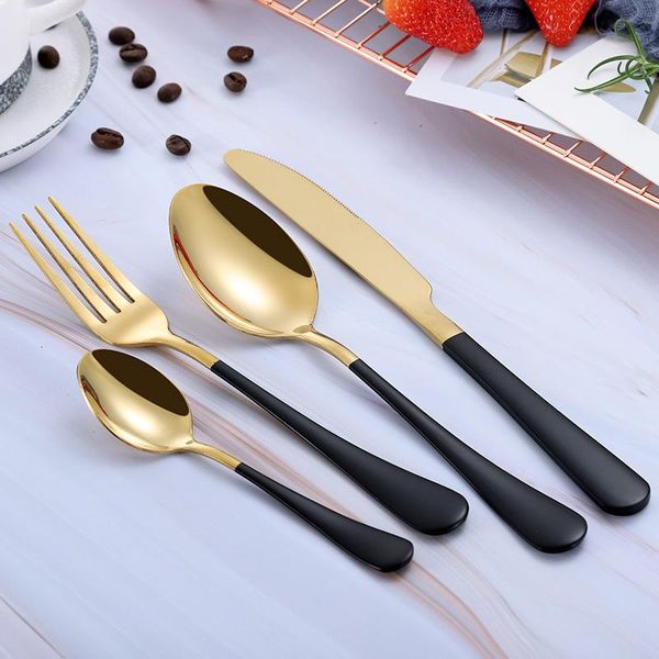 

steel cutlery set gold cutlery set stainless steel cutlery western dinnerware set kitchen knives spoon pink dropshipping h jllriw