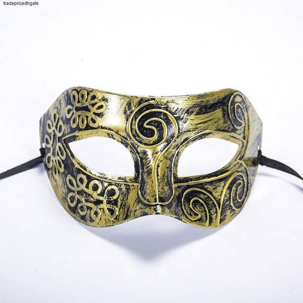 

mask halloween factory outlet silver gold new bronze roman men half face flat carved venetian mask
