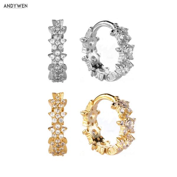 

kikichicc 925 sterling silver 8.7mm sunflower hoops pendiente huggies gold rock punk women crystal piercing luxury jewelry, Golden;silver