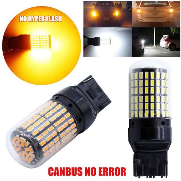 

1pc t20 7440 led bulbs low consumption high power 3014 144smd canbus no error lamp for car turn signal light no flash#2915181
