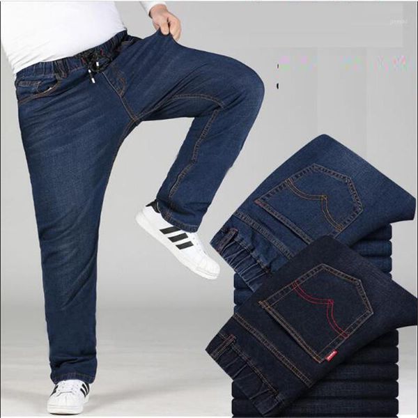 

plus big size jeans men elastic denim trousers mens pants jean brand 2020 man clothes hip hop fashion ripped jeans for men1, Blue
