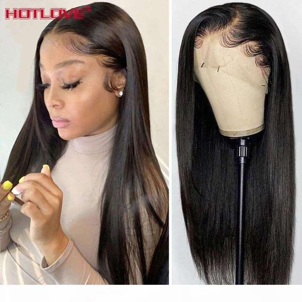 

13x4 front human for black women 150% density brazilian straight lace frontal wigs with baby remy hair, Black;brown
