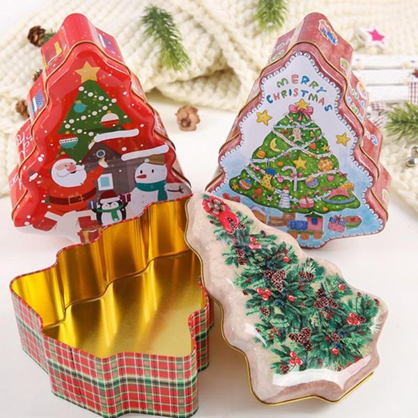 

christmas tree shape tin sealed jar jewelry biscuits coin candy storage box container case organizer holder for new year gifts1