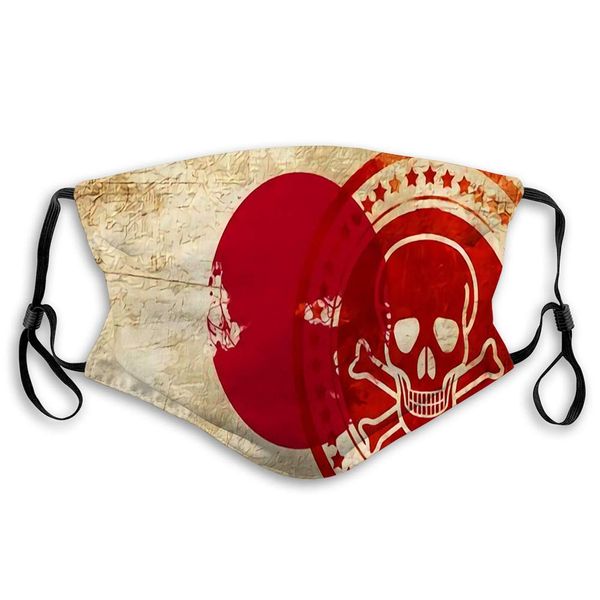 

anti dust face cover mouth mask skeleton with guns cartridges and pistols