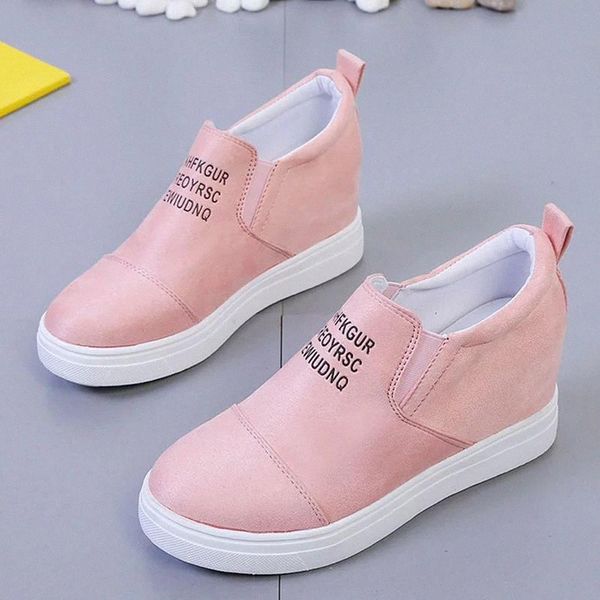 

new women shoes platform sneakers height increasing 5cm spring autumn woman casual loafers flats internal increase #fk2v