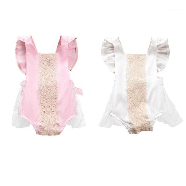 

toddler kids clothes baby girl sweet princess lace tutu jumpsuit dress floral bodysuit outfits1, Blue