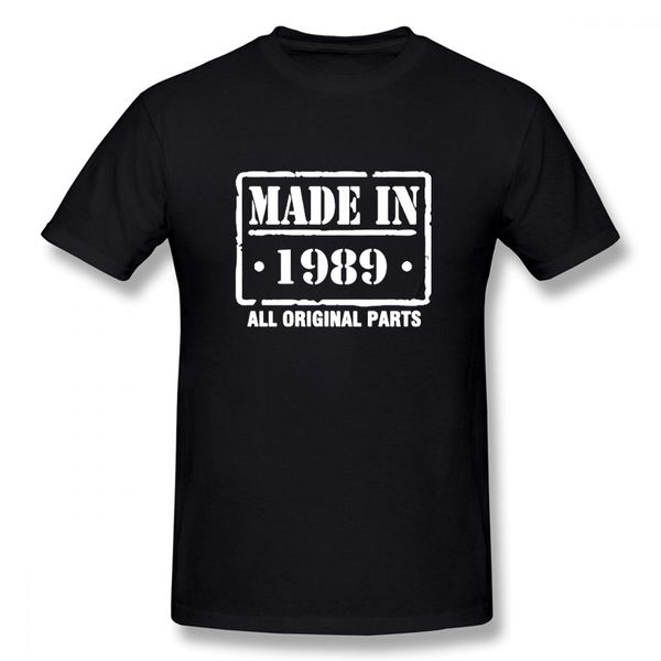 

sport made in 1989 new funny t shirt men short sleeves hip hop oversized o-neck cotton t shirts