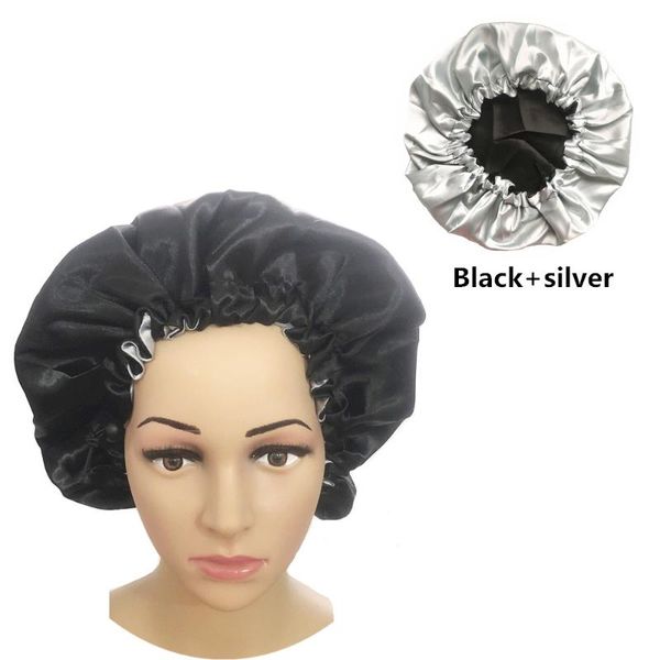 

beanie/skull caps shuangr muslim women night sleep cap satin elastic bonnet hat for hair care head cover adjust loss beanies skullies, Blue;gray