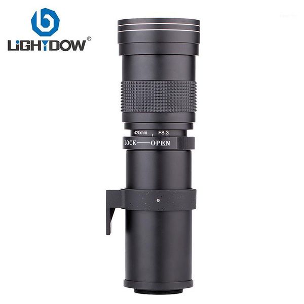 

lightdowlightdow 420-800mm f8.3-16 telep manual zoom lens+t2-nikon t mount ring adapter for nikon d5100 d5200 d7100 d34001
