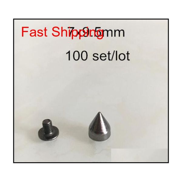 

screw on metal rivet studs,black gunmetal punk rock spike rivet, / ox horn screwback stud,diy shoes,b qyliok nana_shop, Silver