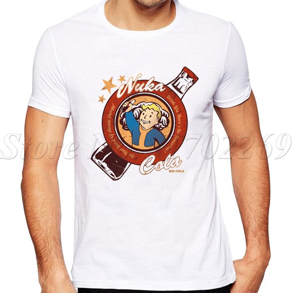 

2019 высокое качество самых новых мужчин drink нука cola! printed t-shirt с коротким рукавом мода топы лето прохладный тис спорта с капюшоно