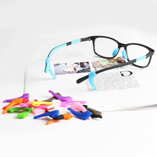 

1 pair glasses ear holder anti slip kids fix tip silicone grips eyeglasses hooks temple