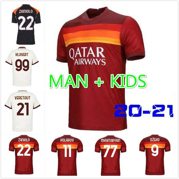 

thailand dzeko perotti pastore zaniolo soccer jersey rome 2020 2021 totti jersey 20 21 football kit shirt de rossi as maillot de foot roma, Black;yellow