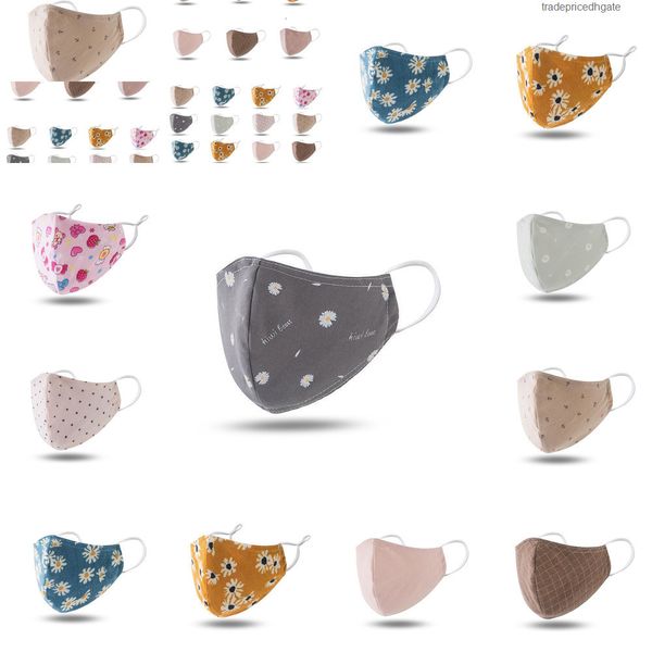 

cartoon washable 100% mouth face kids cotton reusable mask with filter dus axdu brc5