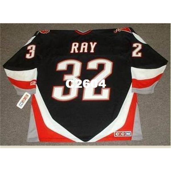 

mens #32 rob ray buffalo sabres 1999 ccm retro hockey jersey or custom any name or number retro jersey, Black