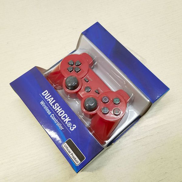 

wireless bluetooth controller for ps3 double shock vibration control joystick gamepad game controllers game handle with retail package in st