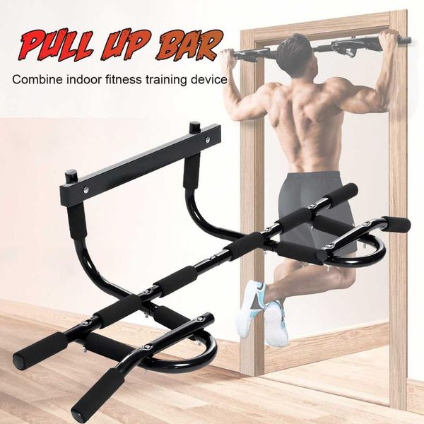 

door horizontal bars steel 120kg pull-up bar home gym workout chin-up exercise upper body fitness training bar sport equipments
