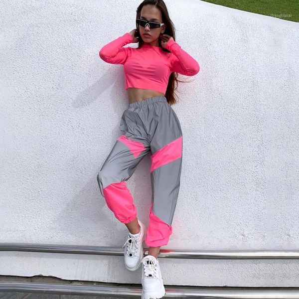 

2020 autumn winter women casual gray solid streetwear trousers1, Black;white