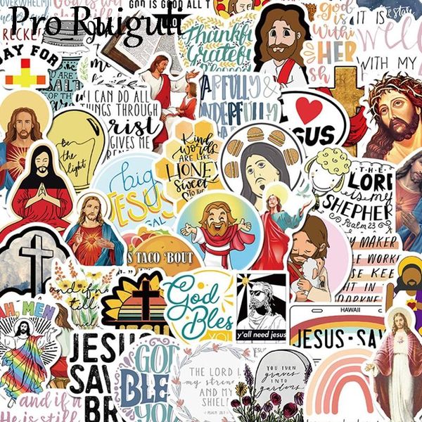 

50pcs christian jesus graffiti famous saying letters stickers decal scrapbooking diy pasters home decoration phone accessories qylapw