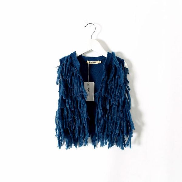 

vest ins sell cute baby kids boys girls tassels sweater cardigans pink and blue color autumn spring jackets outwears