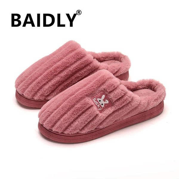 

new fashion autumn winter cotton slippers home indoor slippers winter warm shoes womens cute plus plush, Black