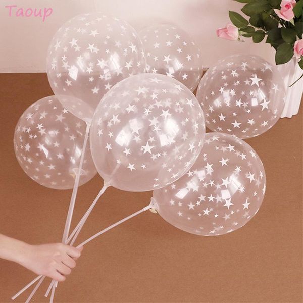 

party decoration taoup 12inch star transparent latex balloons air figures valentines day happy birthday foil wedding decor balloon