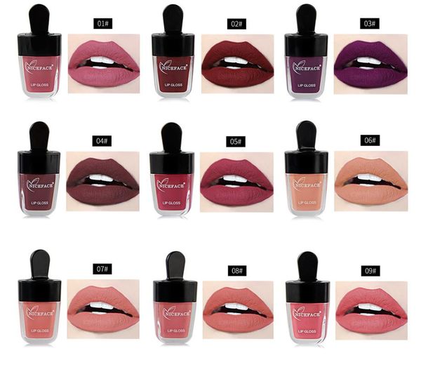 

niceface matte ice cream long-lasting moisturize lip tint liquid lipstick batom mate lip gloss tattoo cosmetic 13 colors