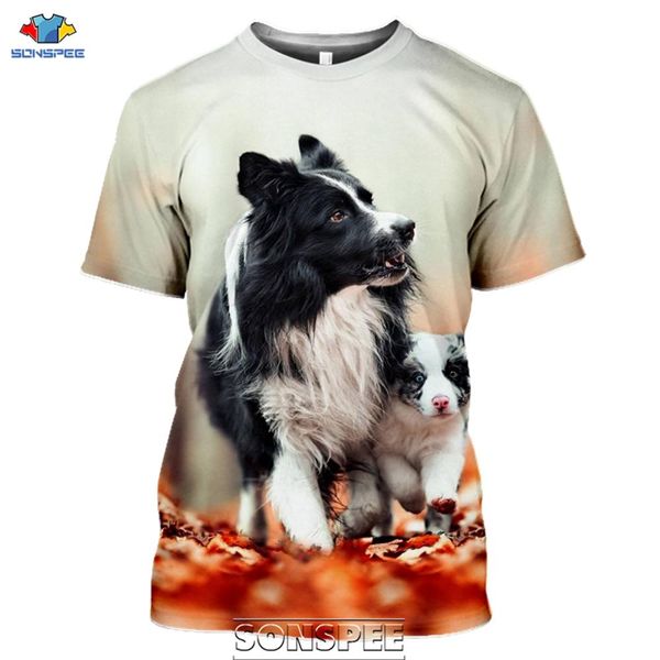 

animal dog border collie print 3d print shirts humor hippie anime men clothing